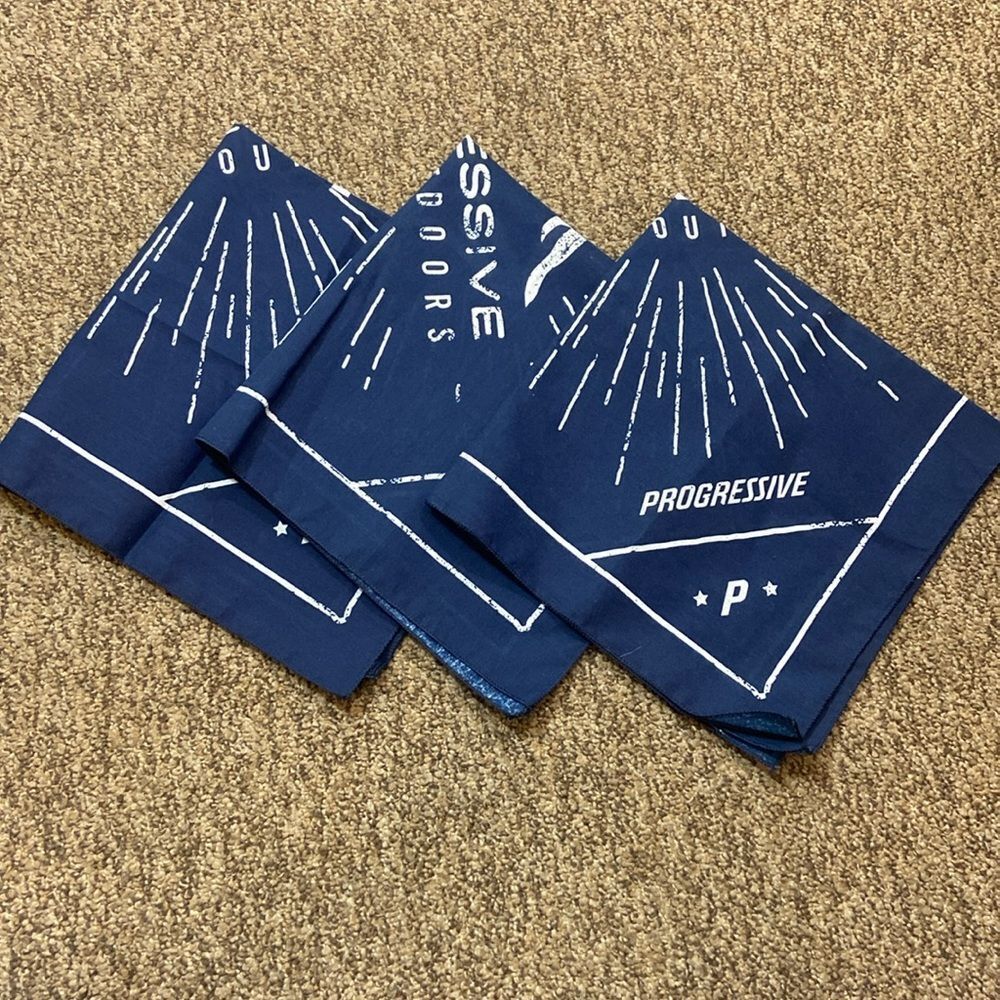 Lot 3 Blue Progressive Outdoors Bandana